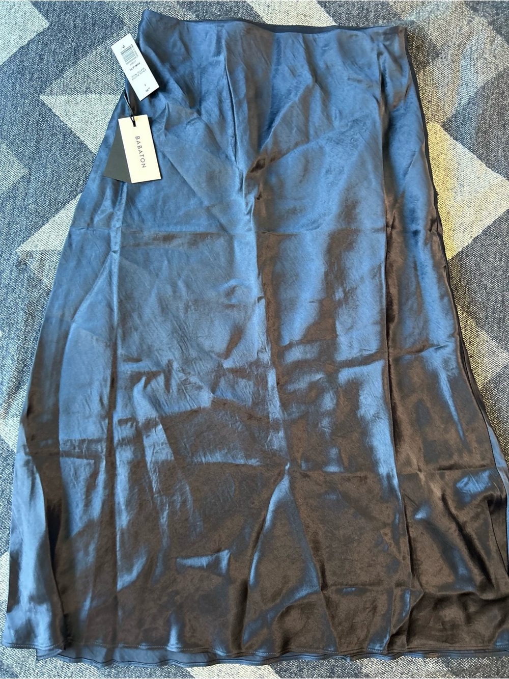 Babaton Satin Midi Skirt “Total Eclipse” Size 4
